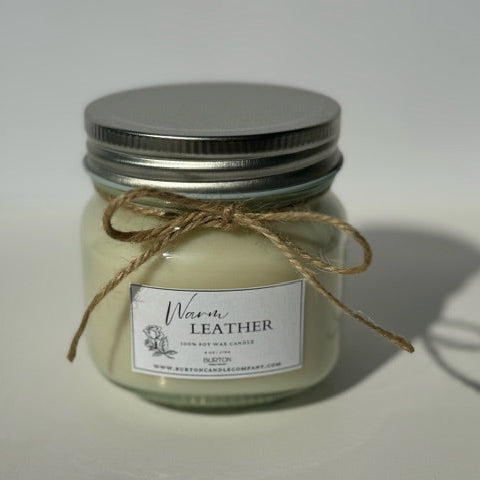 Warm Leather | 8 Oz. | Mason Jar